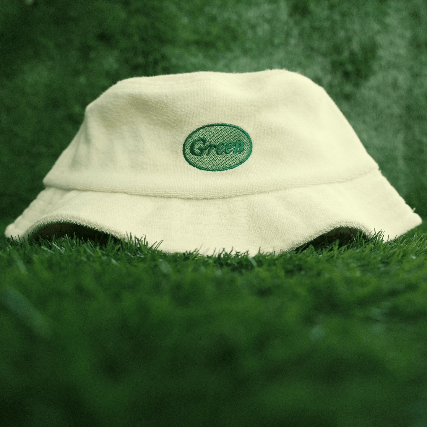 'Green' Terry Cloth Bucket Hat