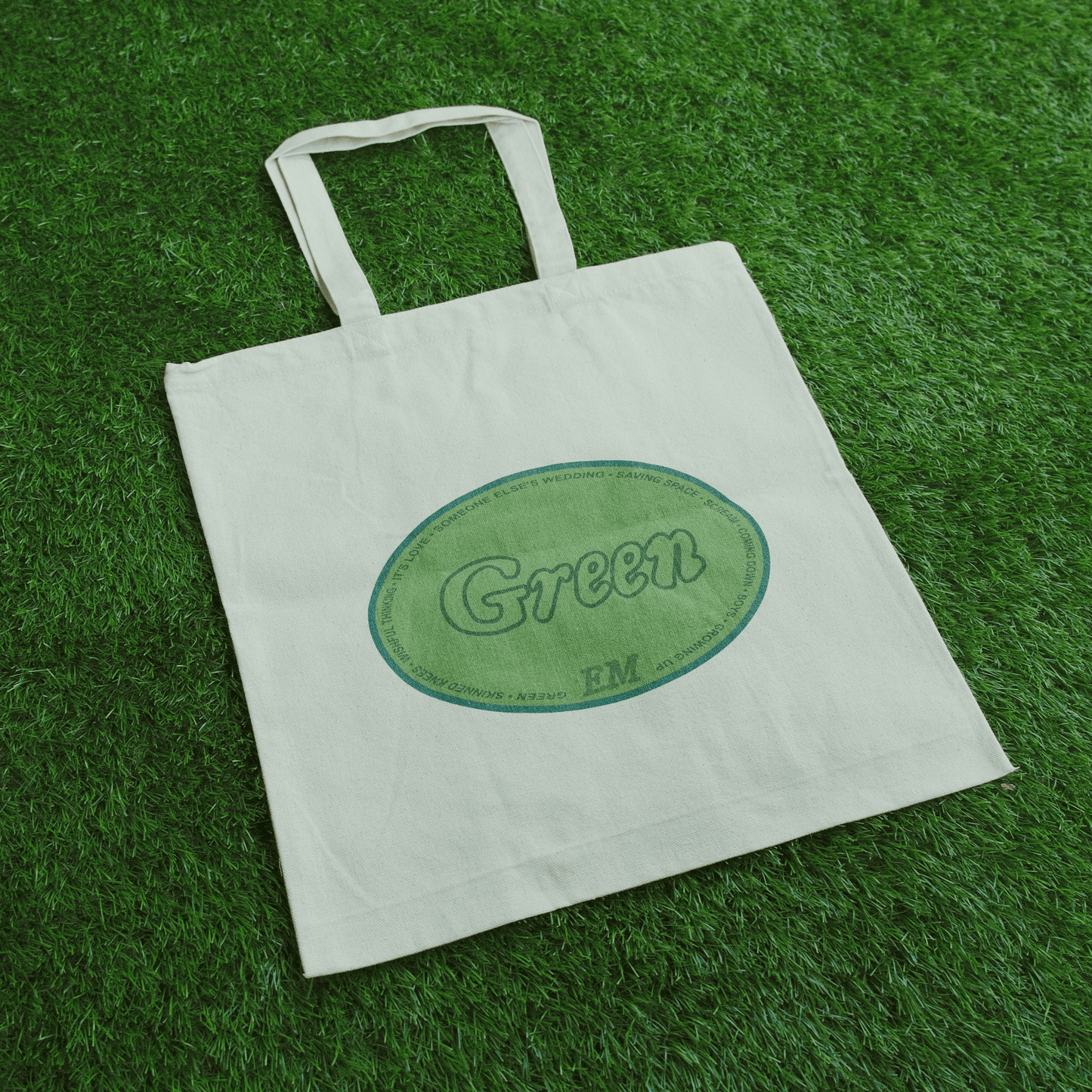 'Green' Cotton Canvas Tote Bag