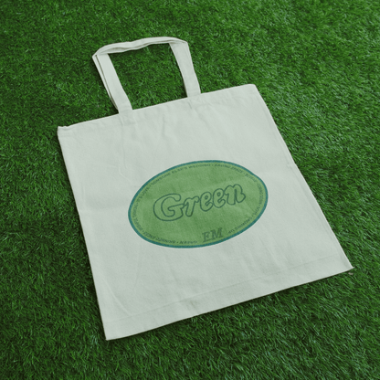 'Green' Cotton Canvas Tote Bag