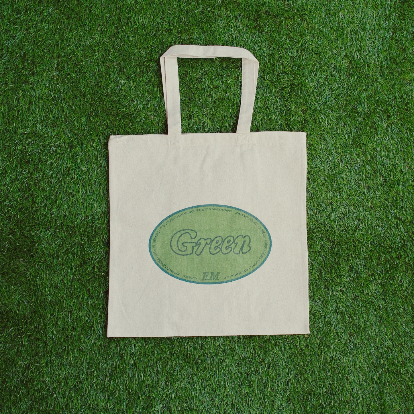 'Green' Cotton Canvas Tote Bag